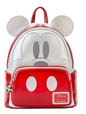 RARE Loungefly Disney100 Platinum Mickey Mouse Cosplay Mini Backpack -LIMITED